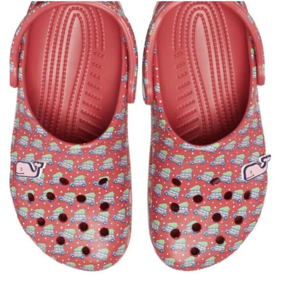 Crocs Classic vineyard vines Clog White / Red Size: M6W8 - Picture 3 of 6